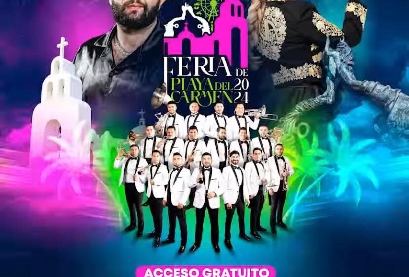  Carin León y Banda El Recodo en la Feria del Carmen 2024 en Playa del Carmen