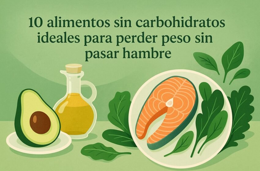  10 alimentos sin carbohidratos ideales para bajar de peso sin pasar hambre