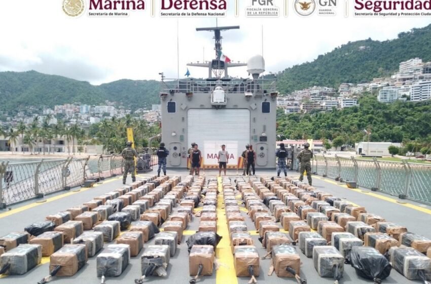  Marina asegura 3.5 toneladas de cocaína frente a las costas de Guerrero