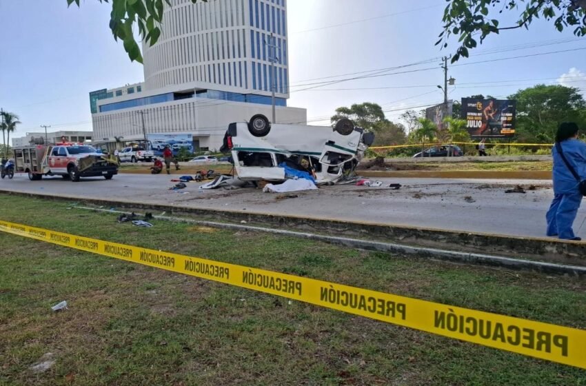 Trágico accidente en bulevar Colosio deja cuatro muertos y al menos 10 heridos en Cancún