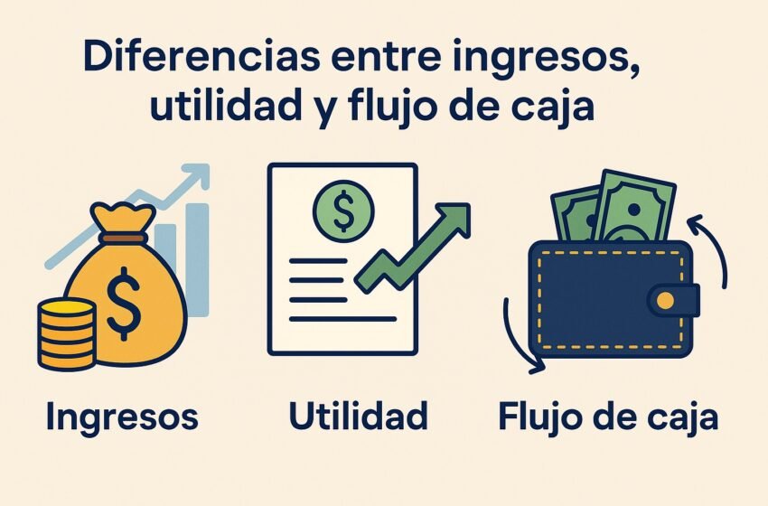 Diferencias entre ingresos, utilidad y flujo de caja: conceptos clave para emprendedores