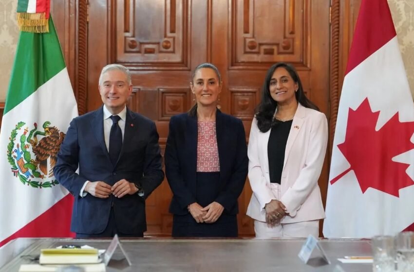 Claudia Sheinbaum refuerza la relación bilateral con Canadá tras reunión con ministros en Palacio Nacional
