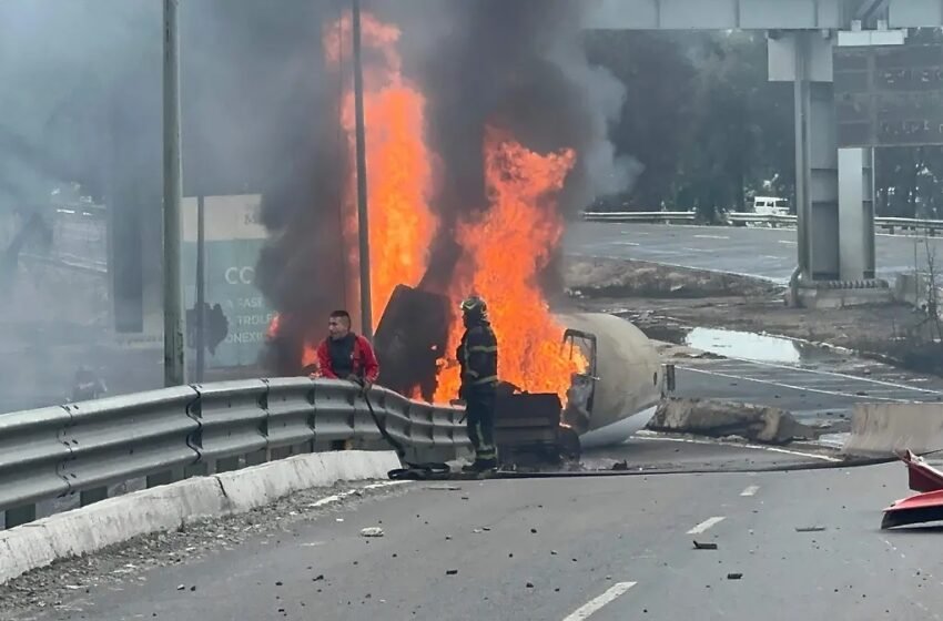  Explosión de pipa en Calzada Ignacio Zaragoza deja 18 heridos y caos vial en Iztapalapa