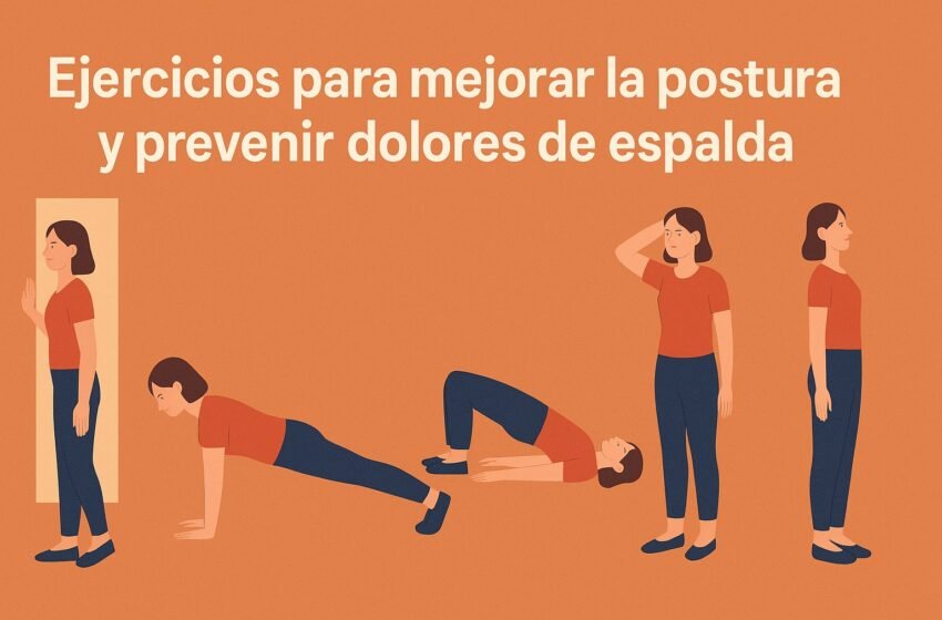  Ejercicios para mejorar la postura y prevenir dolores de espalda