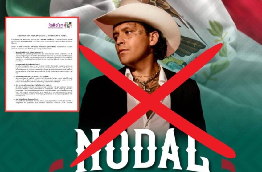  Colectivo reúne más de 10 mil firmas para cancelar concierto de Christian Nodal en Morelia este 15 de septiembre