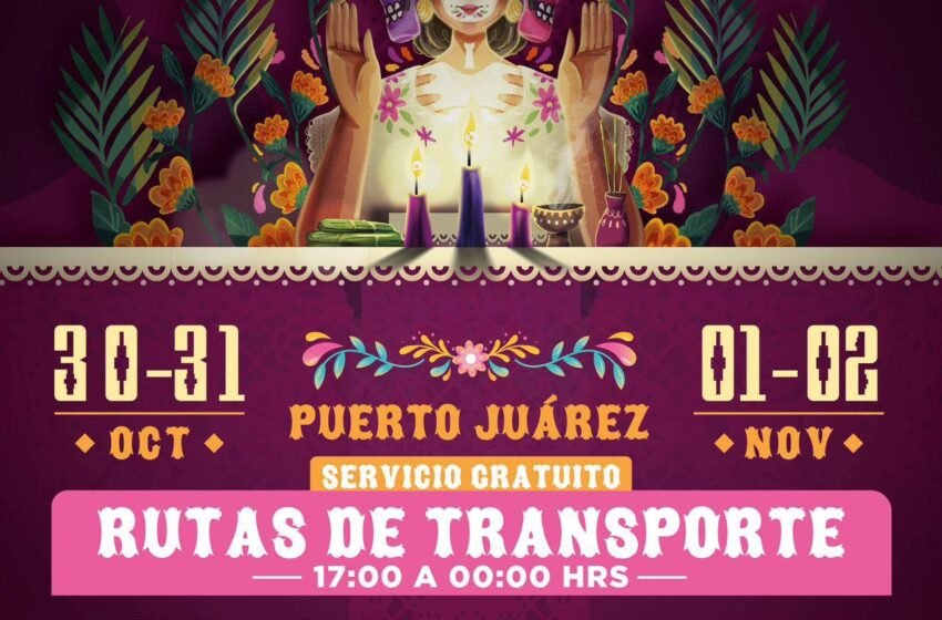 Cancún ofrecerá transporte gratuito durante el Festival Janal Pixan 2025: fechas, rutas y horarios