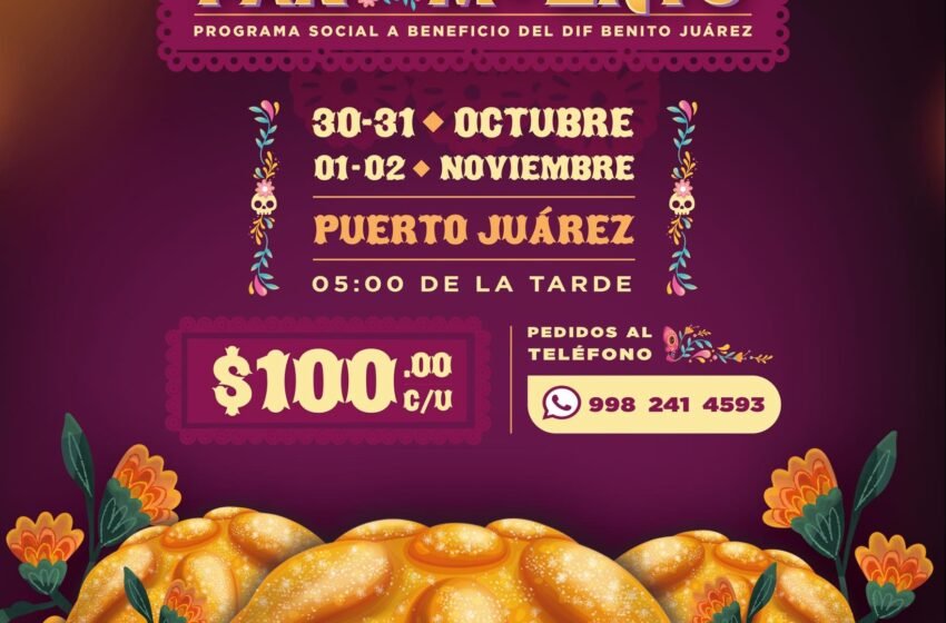 Llega a Cancún la tradicional venta de Pan de Muerto con causa durante el Janal Pixan 2025