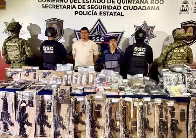  Golpe mayor al CJNG en Cancún: histórico decomiso de armas y captura de dos operadores criminales