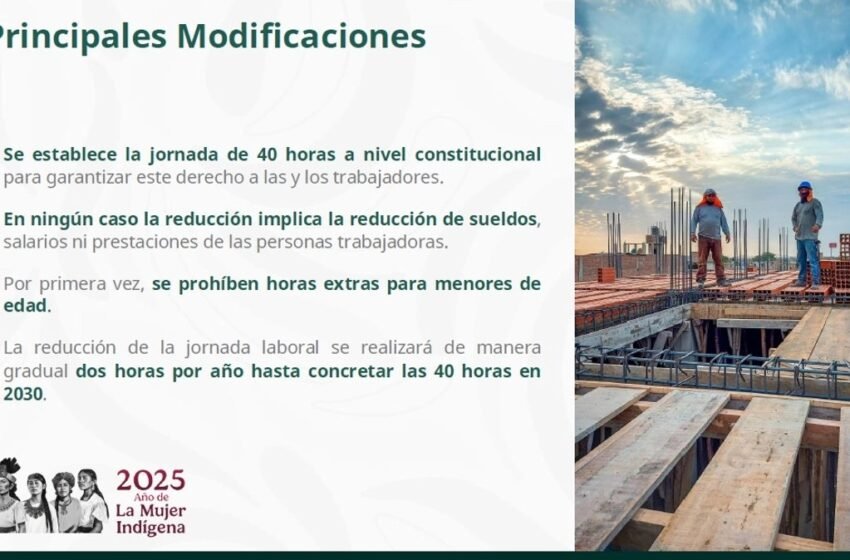  Sheinbaum impulsará en 2026 la reforma laboral para establecer la jornada de 40 horas en México