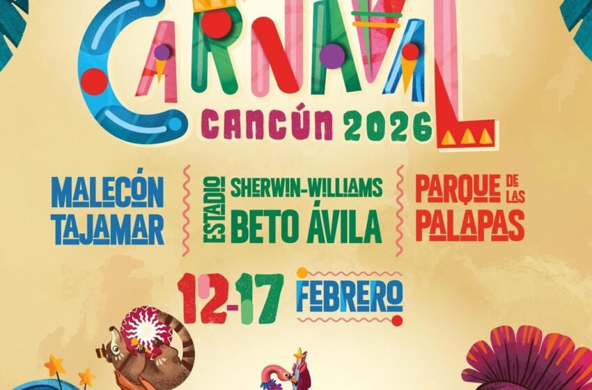  Del Malecón Tajamar al Beto Ávila: así será el imperdible Carnaval Cancún 2026