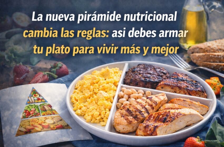  La nueva pirámide nutricional cambia las reglas: así debes armar tu plato para vivir más y mejor