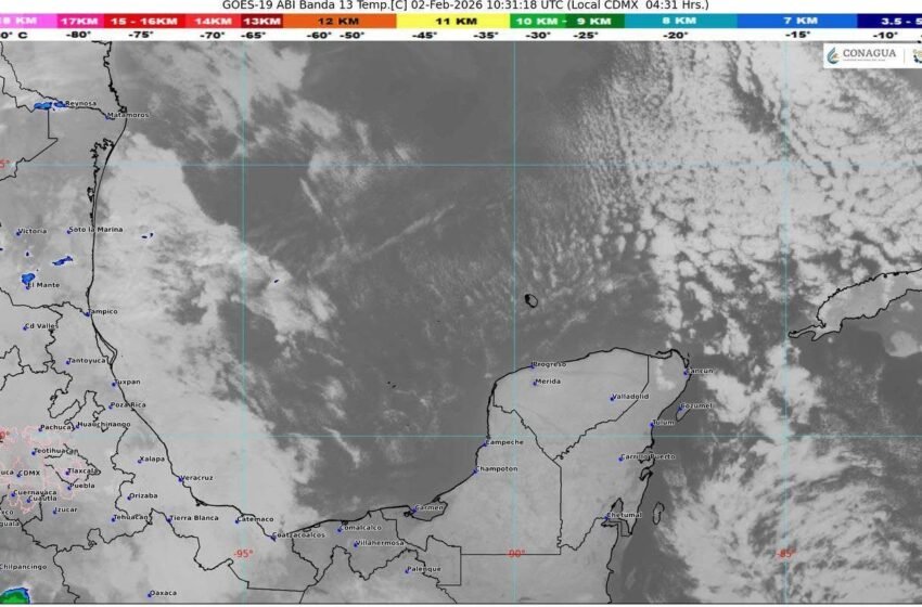  Clima en Cancún: masa de aire ártico mantiene temperaturas frescas, vientos fuertes y cielo parcialmente nublado