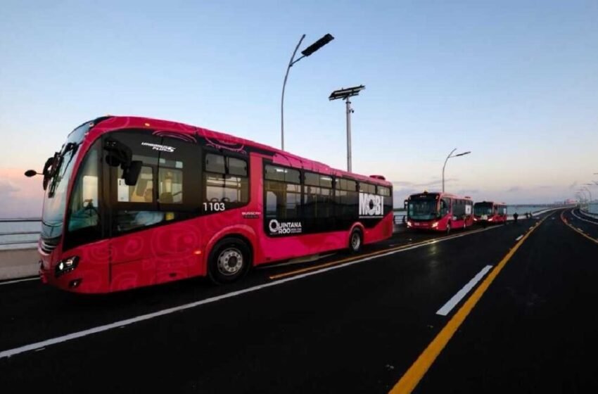  Inician pruebas del MOBI con pasajeros reales sobre el Puente Nichupté en Cancún