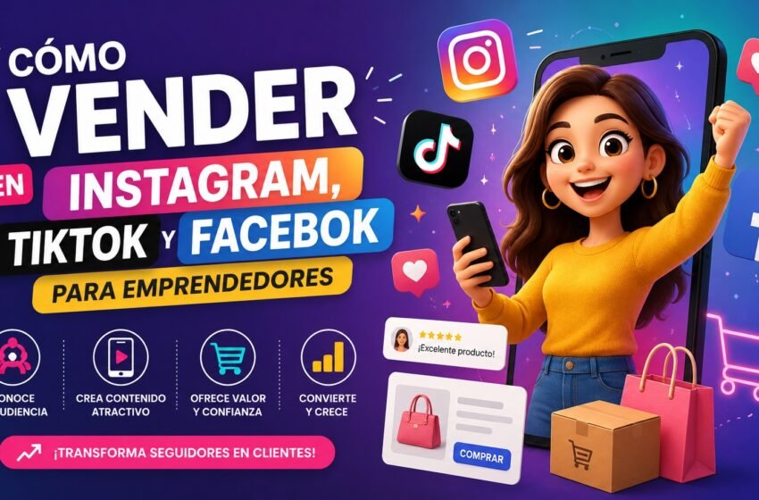  Cómo vender en Instagram, TikTok y Facebook: guía práctica para emprendedores en 2026